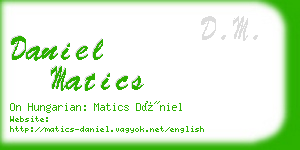 daniel matics business card
